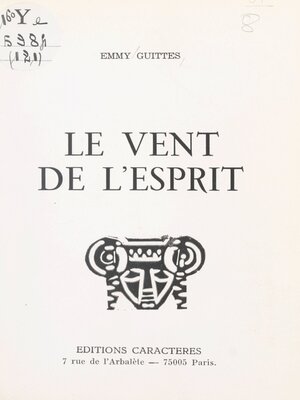 cover image of Le vent de l'esprit